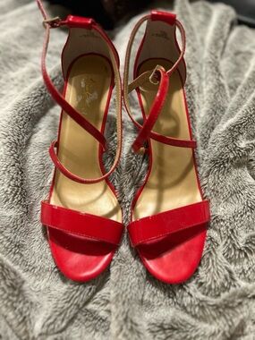 Red Strappy Women's Sandals